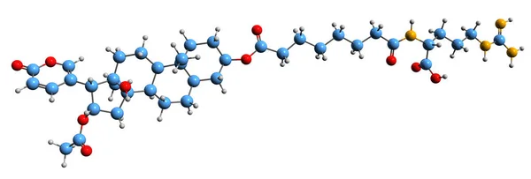 Imagen Fórmula Esquelética Bufotoxin Estructura Química Molecular Lactona Esteroide Tóxica — Foto de Stock