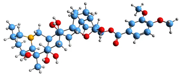 Imagem Fórmula Esquelética Veratridina Estrutura Química Molecular Alcaloide Esteroide Isolado — Fotografia de Stock
