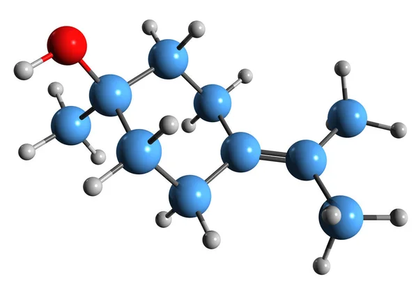 Imagen Fórmula Esquelética Terpineol Estructura Química Molecular Del Monoterpenoide Isomérico — Foto de Stock