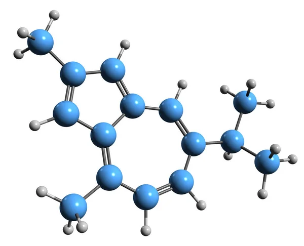 Image Guaiazulene Skeletal Formula Molecular Chemical Structure Azulon Isolated White — Stockfoto