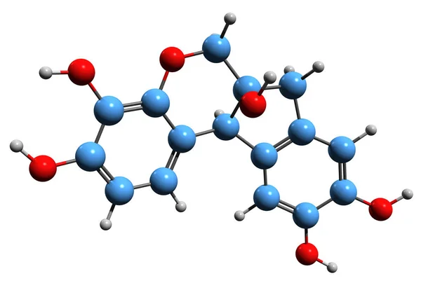 Image Haematoxylin Skeletal Formula Molecular Chemical Structure Natural Black Isolated — Stock Photo, Image