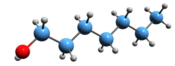 Image Heptanol Skeletal Formula Molecular Chemical Structure Heptyl Alcohol Isolated — Stock Photo, Image