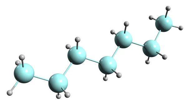 Aufnahme Der Heptasilane Skelettformel Molekulare Chemische Struktur Von Organosilikon Isoliert — Stockfoto