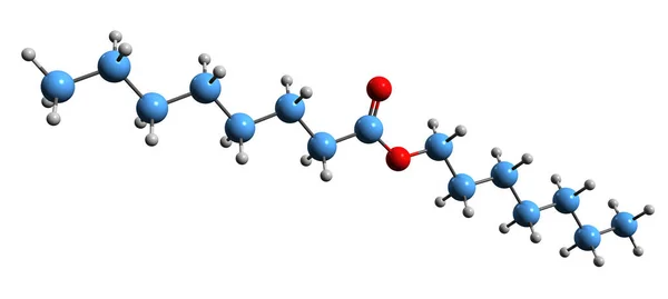 Beeld Van Heptyloctanoaat Skeletformule Moleculaire Chemische Structuur Van Heptylcaprylaat Geïsoleerd — Stockfoto