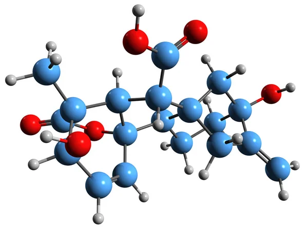 Aufnahme Der Skelettformel Der Gibberellic Acid Molekulare Chemische Struktur Des — Stockfoto