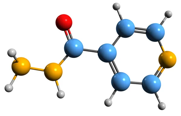 Imagen Fórmula Esquelética Hidrazida Nicotínica Estructura Química Molecular Del Inhibidor — Foto de Stock