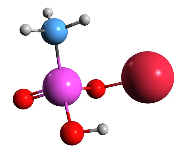 Εικόνα Του Σκελετικού Τύπου Sodium Hydroxymethyl Arsenate Μοριακή Χημική Δομή — Φωτογραφία Αρχείου