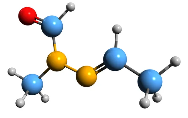 Image Formule Squelettique Gyromitrin Structure Chimique Moléculaire Carcinogène Mycotoxine Isolé — Photo