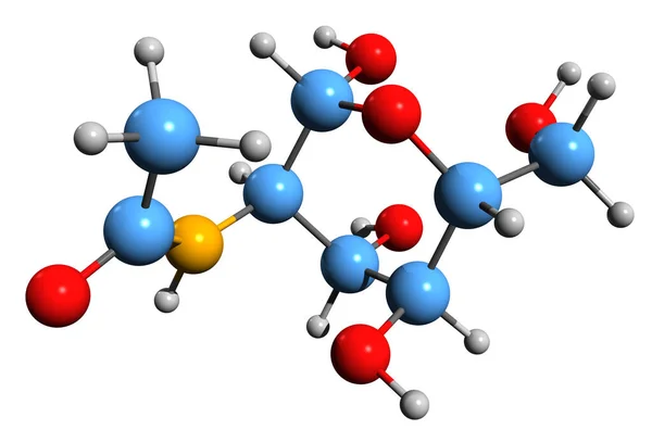 Imagem Fórmula Esquelética Glucosamina Estrutura Química Molecular Amino Açúcar Amino — Fotografia de Stock