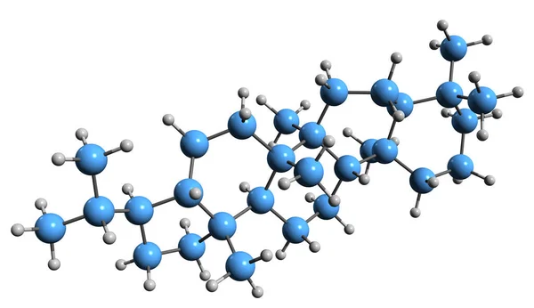 Imagem Fórmula Esquelética Gopan Estrutura Química Molecular Saponina Isolada Sobre — Fotografia de Stock