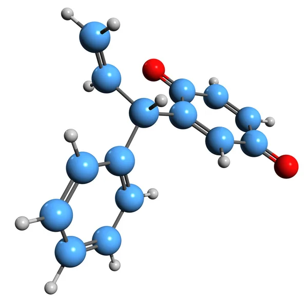 Aufnahme Der Skelettformel Von Dalbergion Molekulare Chemische Struktur Von Biflavonoid — Stockfoto
