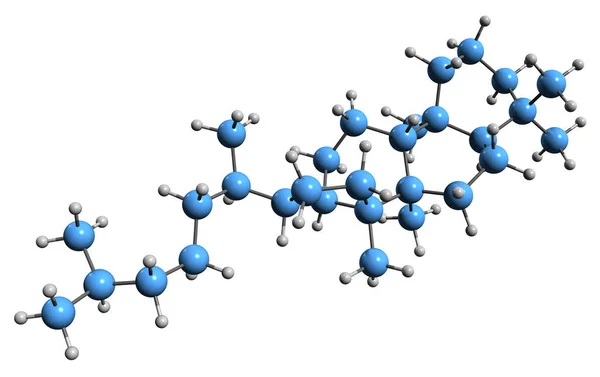 Beeld Van Dammarane Skeletformule Moleculaire Chemische Structuur Van Tetracyclisch Triterpeen — Stockfoto
