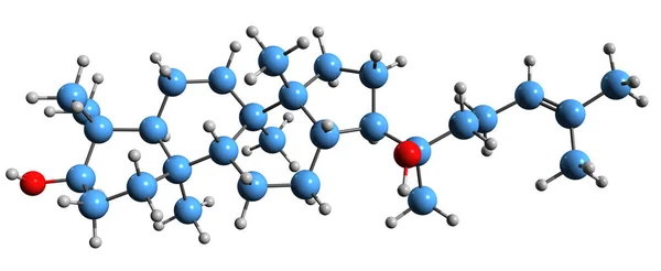 Imagem Fórmula Esquelética Dammarandiol Estrutura Química Molecular Saponina Triterpenoide Isolada — Fotografia de Stock
