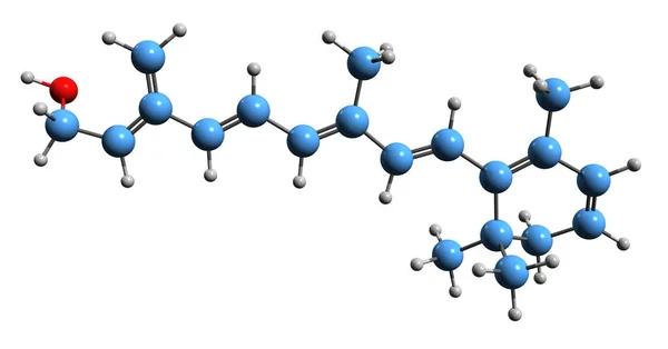 Imagen Fórmula Esquelética Dehydroretinal Estructura Química Molecular Vitamina Aislada Sobre — Foto de Stock