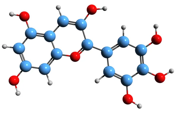 Image Delphinidin Skeletal Formula Molecular Chemical Structure Anthocyanidin Isolated White — Stock Photo, Image