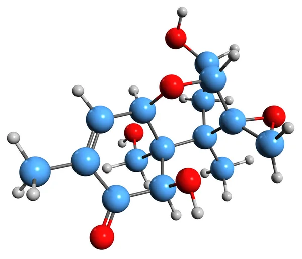 Aufnahme Der Deoxynivalenol Skelettformel Molekulare Chemische Struktur Des Epoxid Sesquiterpenoids — Stockfoto