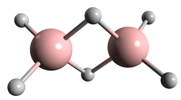 Diboran Iskelet Formülünün Boyutlu Görüntüsü Roket Iticilerinin Moleküler Kimyasal Yapısı — Stok fotoğraf