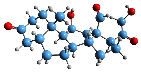 Obraz Kosterního Vzorce Dihydroaldosteronu Molekulárně Chemická Struktura Metabolitu Aldosteronu Izolovaného — Stock fotografie