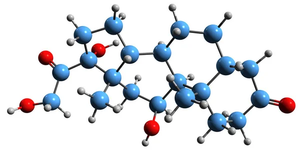 Imagem Fórmula Esquelética Dehydrocorticosterone Estrutura Química Molecular Oxocorticosterone Isolado Fundo — Fotografia de Stock