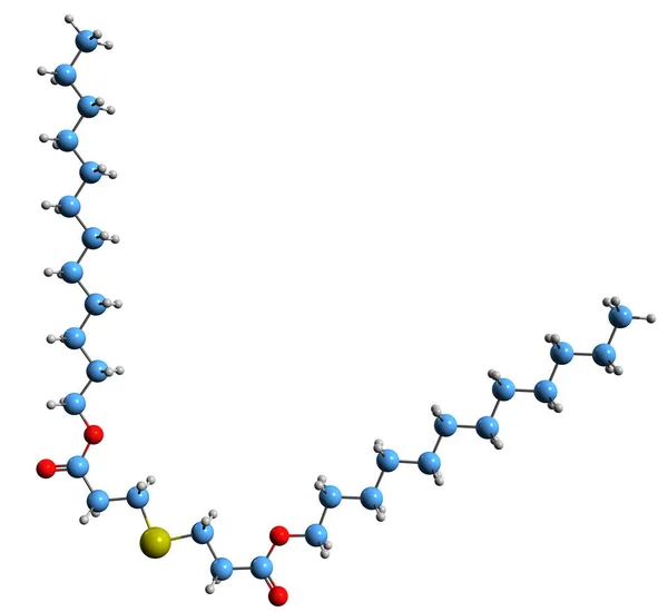 Bild Dilauryl Tiodipropionat Skelett Formel Molekylär Kemisk Struktur Antioxidant 389 — Stockfoto