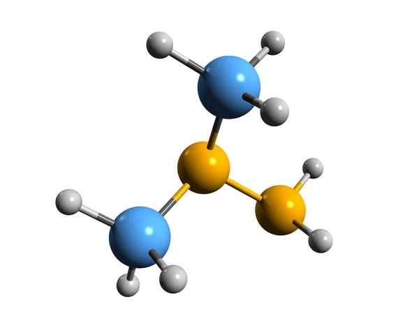 Εικόνα Του Ασύμμετρου Σκελετικού Τύπου Διμεθυλυδραζίνης Μοριακή Χημική Δομή Του — Φωτογραφία Αρχείου