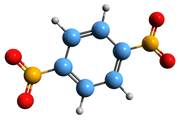 Image Dinitrobenzole Skeletal Formula Molecular Chemical Structure Para Dinitrobenzene Isolated — Stock Photo, Image