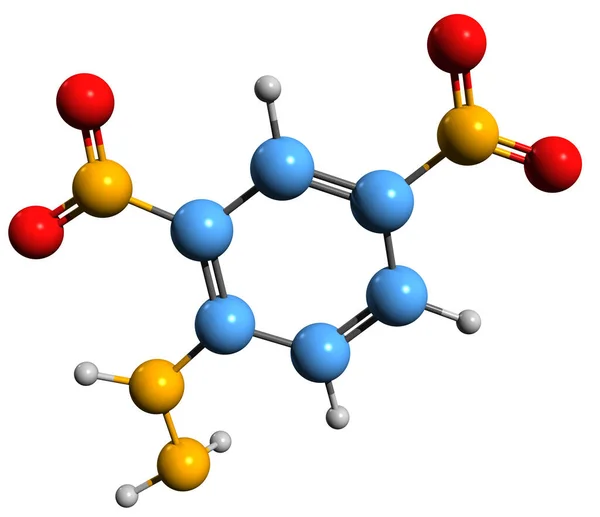 Obraz Wzoru Szkieletowego Dinitrofenylohydrazyny Molekularna Struktura Chemiczna Odczynnika Borche Wyizolowanego — Zdjęcie stockowe