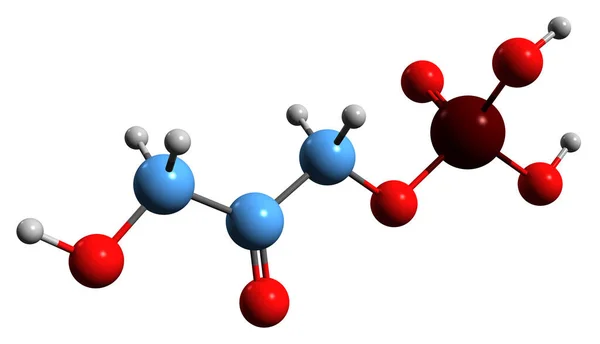 Зображення Фосфатної Формули Дигідроксиацетату Молекулярна Хімічна Структура Фосфату Гліцерину Ізольована — стокове фото