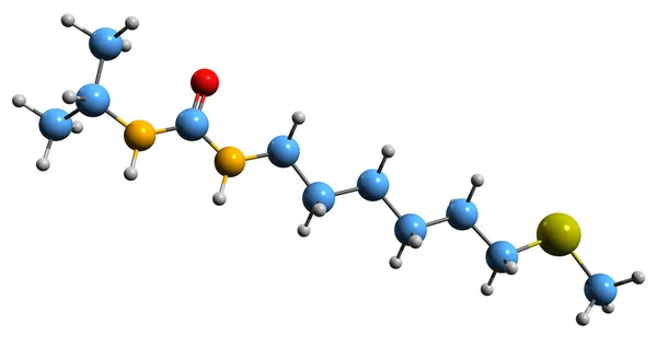 Bild Diptokarpamin Skelett Formel Molekylär Kemisk Struktur Alkaloid Isolerad Vit — Stockfoto