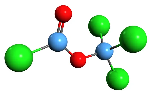 Imagem Fórmula Esquelética Diphosgene Estrutura Química Molecular Cloroformato Triclorometilo Isolado — Fotografia de Stock