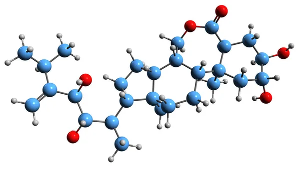 Imagem Fórmula Esquelética Dolicholide Estrutura Química Molecular Esteróide Promotor Crescimento — Fotografia de Stock
