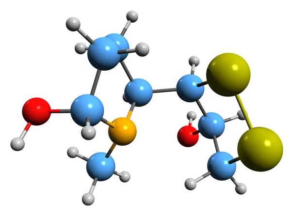 Imagen Fórmula Esquelética Gerardolina Estructura Química Molecular Fitoquímicos Aislados Sobre — Foto de Stock