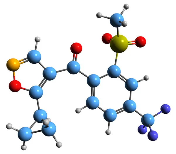 Aufnahme Der Isoxaflutol Skelettformel Molekulare Chemische Struktur Des Systemischen Herbizids — Stockfoto
