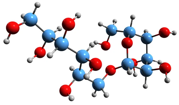 Abbildung Der Isomalt Skelettformel Molekulare Chemische Struktur Von Zuckerersatz Isoliert — Stockfoto
