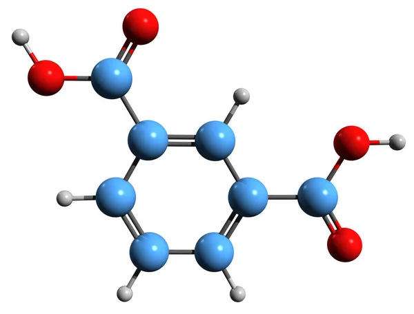 Изображение Скелетной Формулы Изофталевой Кислоты Молекулярной Химической Структуры Мета Фталевой — стоковое фото