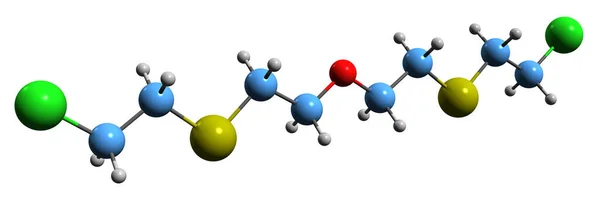 Εικόνα Του Σκελετικού Τύπου Mustard Μοριακή Χημική Δομή Του Κυστογόνου — Φωτογραφία Αρχείου