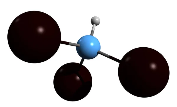 Εικόνα Του Σκελετικού Τύπου Iodoform Μοριακή Χημική Δομή Του Τριιωδιούχου — Φωτογραφία Αρχείου