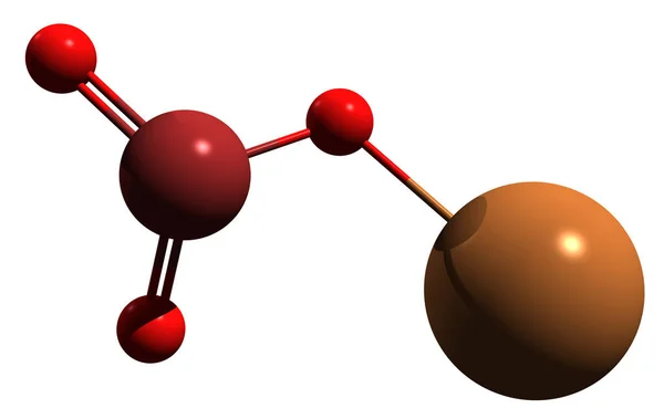 Obraz Potasu Bromian Formuły Szkieletowej Molekularna Struktura Chemiczna Środka Utleniającego — Zdjęcie stockowe