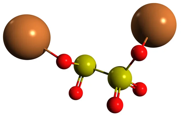 Aufnahme Der Kaliummetabisulfit Skelettformel Molekularchemische Struktur Des Lebensmittelzusatzstoffs Dikaliumdisulfit Isoliert — Stockfoto