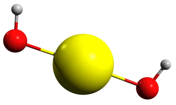 Aufnahme Der Calciumhydroxid Skelettformel Molekulare Chemische Struktur Von Gelöschtem Kalk — Stockfoto