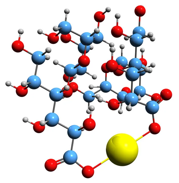 Изображение Скелетной Формулы Лактобионата Кальция Молекулярная Химическая Структура Кальциевой Соли — стоковое фото