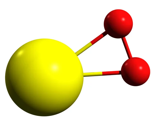 Beeld Van Calciumperoxide Skeletformule Moleculaire Chemische Structuur Van Calciumdioxide Geïsoleerd — Stockfoto