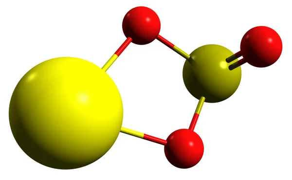 Beeld Van Calciumsulfiet Skeletformule Moleculaire Chemische Structuur Van Calciumzout Van — Stockfoto