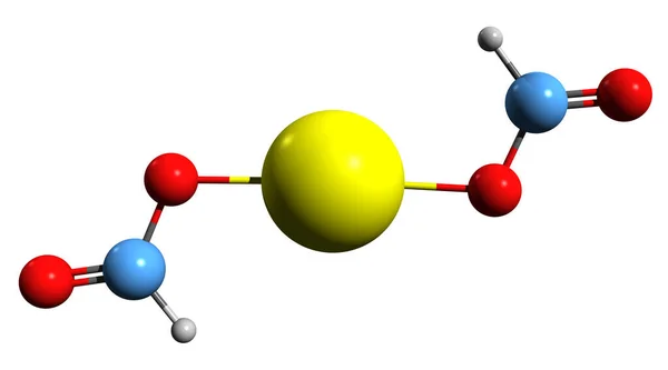 Мерное Изображение Скелетной Формулы Кальция Молекулярная Химическая Структура Кальциевой Соли — стоковое фото