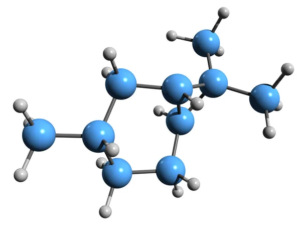 Abbildung Der Caran Skelettformel Molekulare Chemische Struktur Des Monoterpens Isoliert — Stockfoto