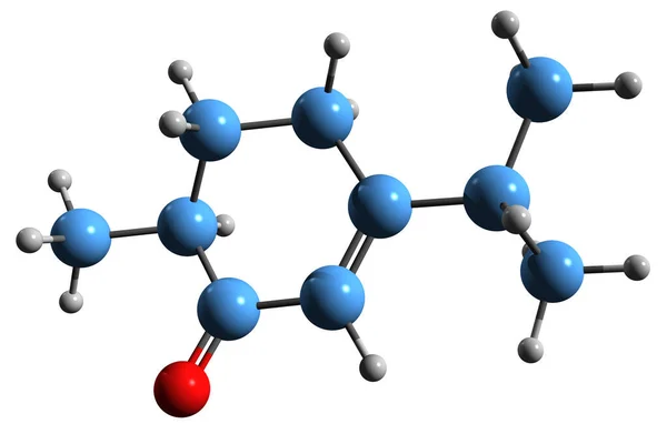 Image Carvenone Skeletal Formula Molecular Chemical Structure Terpene Isolated White — Stock Photo, Image