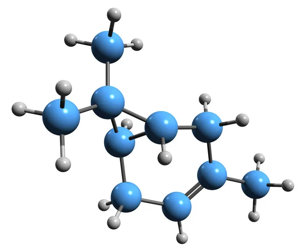 Imagen Fórmula Esquelética Del Alfa Careno Estructura Química Molecular Del — Foto de Stock