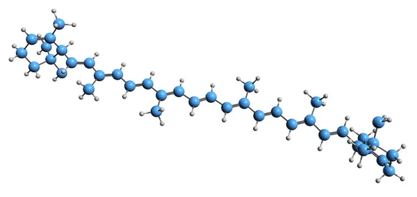 Изображение Эпсилон Каротинской Скелетной Формулы Молекулярная Химическая Структура Фотосинтетического Пигмента — стоковое фото
