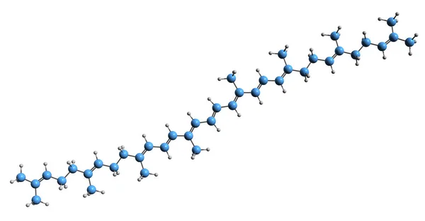 Aufnahme Der Zeta Carotin Skelettformel Molekulare Chemische Struktur Des Photosynthesepigments — Stockfoto