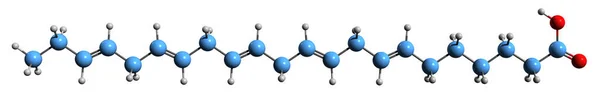 Imagen Fórmula Esquelética Del Ácido Docosapentaenoico Estructura Química Molecular Del — Foto de Stock
